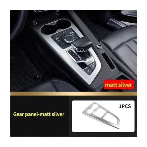 For AUDI A4L 2017 2018 stainless steel Gear panel matte silver black titanium chrome molding trim 1pc