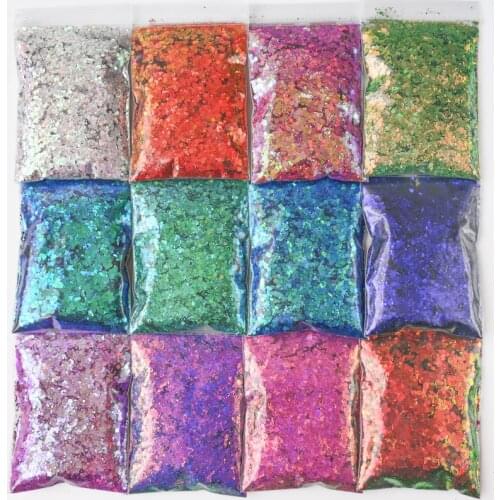 1 Bag (50g) Nail Art Chameleon Sequins Laser Glitter Holographic Flakes Paillette Galaxy Mirror Powder For Nail Sparkly Glitter