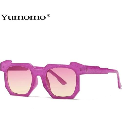 2021 Fashion Irregular Square Sunglasses Women Men Vintage Colorful Gradient Eyewear Unique Sun Glasses Shades UV400