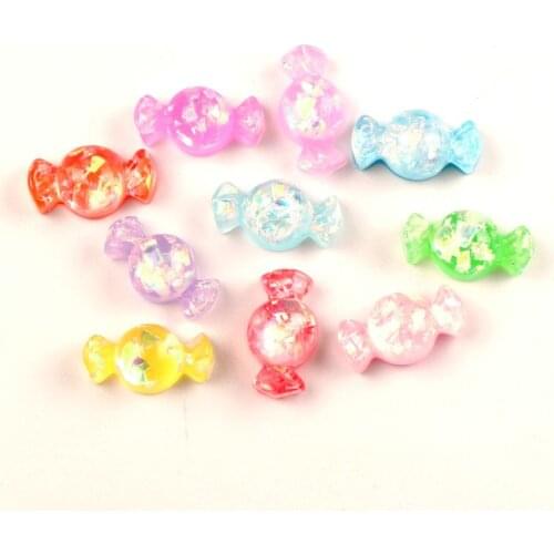 30Pcs Mixed Resin Clear Candy Decoration Crafts Flatback Cabochon Kawaii DIY Embellishments For Scrapbooking Accessories