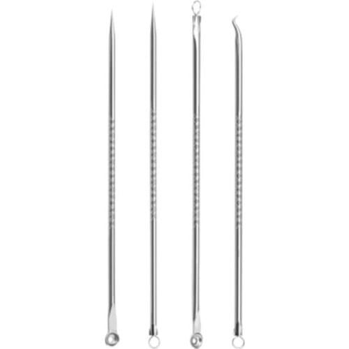 4pcs Blackhead Extractor Black Dots Cleaner Acne Blemish Remover Double Head Needles Set Pore Cleanser Tool Hot Sell