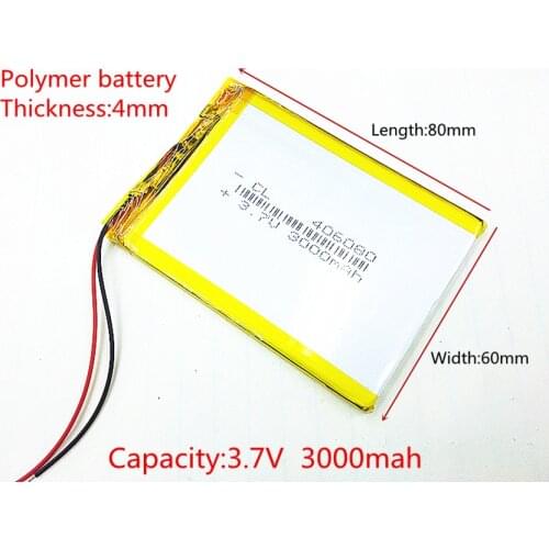 406080 3.7V 3000mah Lithium polymer Battery with Protection Board For VX787 VX530 VX540T VX585 Free Shipping