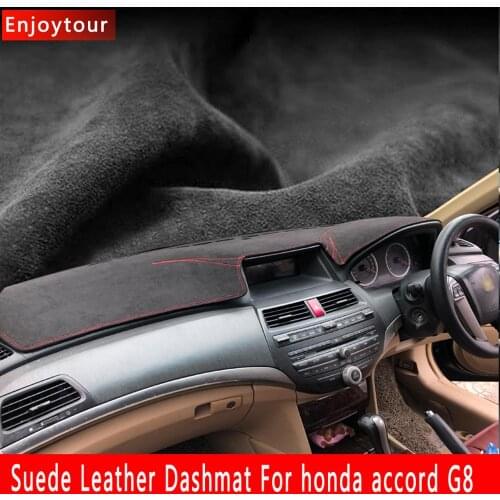 Car-styling Suede Leather Dashmat Dashboard Cover Pad Dash Mat Carpet For honda accord 2008 2009 2010 2011 2012 G8 RHD