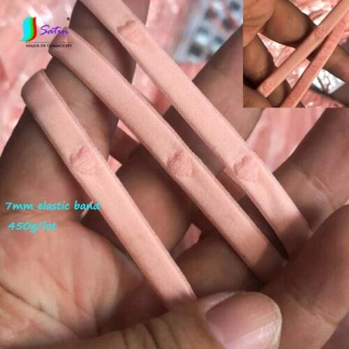 DIY Handmade Accessories 7mm Japanese Korean Orange Pink Heart Love Shoulder Strap Belt Underwear Bra Head Rope Elastic Band