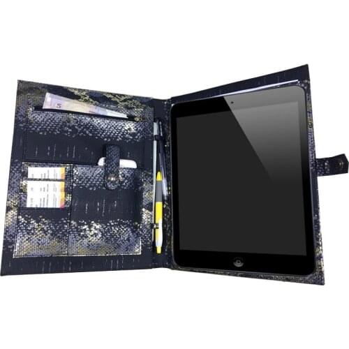 Elegant Fashion University Women Green Ostrich File Folder Pouch Bag For Laptop 13 inch Snake Portfolio Worker Bag