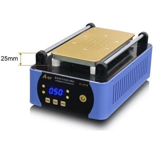FL-671A has a 8 inch LCD touch screen mobile phone screen vacuum separator split screen separator