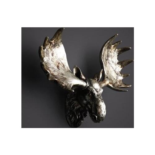Resin deer head animal head hanging wall living room decoration head rhinoceros est art home