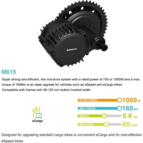 Bafang 48V 1000W BBSHD/BBS03B Mid Drive Motor Electric Bicycle Conversion Kit BB 68-73MM 8FUN Power E-bike Engine with Display