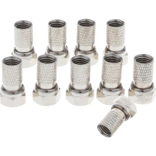 Metric Copper F Head Female Thread Connector, Self-tightening 75-5 RG60