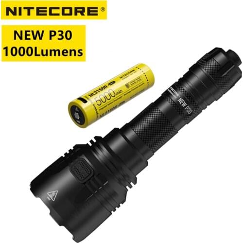 NITECORE P30 Flashlight 1000 Lumens 8Lighting Modes USB Rechargeable Spotlight Highlight With CREE XP-L HI V3 LED Torch Light