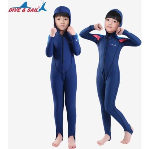 Front Zip One-Piece Full Body Dive Skin Rash Guards Swimsuit with Hood for Kids Adult Girls Boys Swimwear Sun UV Bathing Suit