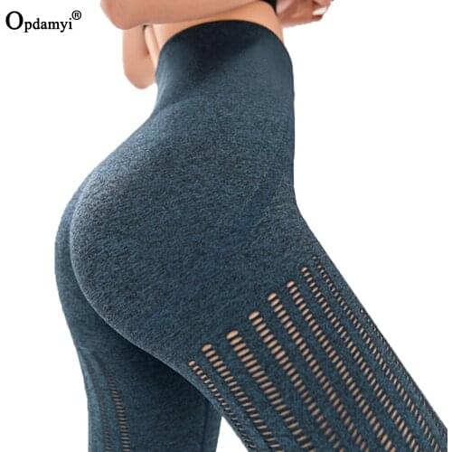Hollow Seamless Yoga Leggings Sports Women Fitness Push-Up Yoga Pants Workout High Waist Leggings Running Sportswear Gym Tights