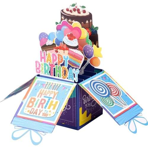 3D Birthday Pop Up Card, Happy Birthday Card, Baby Baptism Card, Birthday Greeting Card, Handmade Pop Up Birthday Card - For Kid