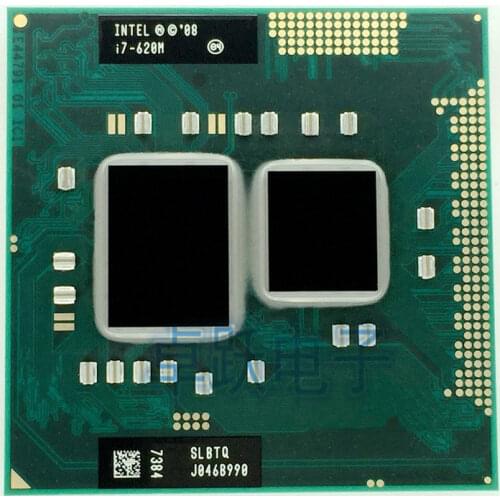 Shipping free Original Intel Core I7 620m cpu 4M/2.66GHz/3333 MHz/Dual-Core Laptop processor I7-620M Compatible HM57 HM55