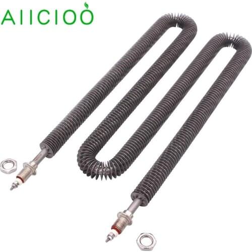 AIICIOO Finned Tubular Heater W Shaped Stainless Steel Air Heating Element with M12 For Load Bank 220v 1800w