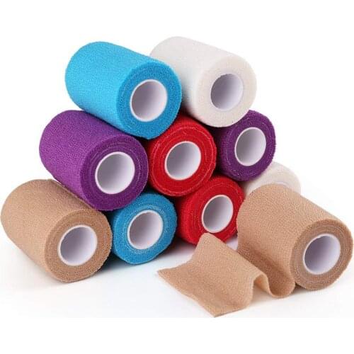 10 Rolls 3" x 5 Yards Self Adherent Wrap Cohesive Bandage First Aid Tape Elastic Self Adhesive Tape Outdoor Safety Tool