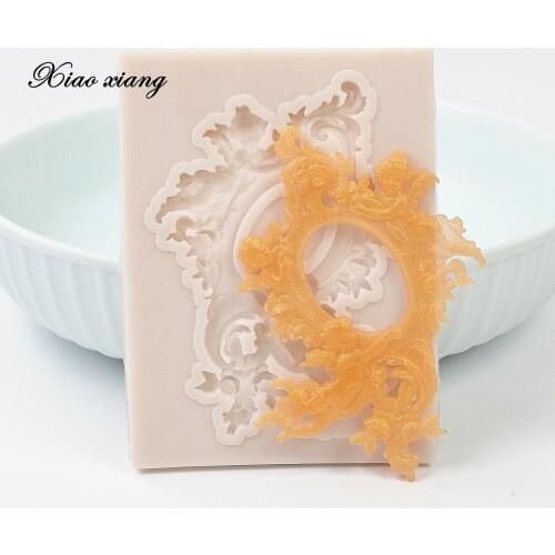 Lace Fondant Silicone Molds For Baking Cake Lace Mat Mold Chocolate Mold Biscuit Baking Accessoreis Cake Decorating Tools FM2081