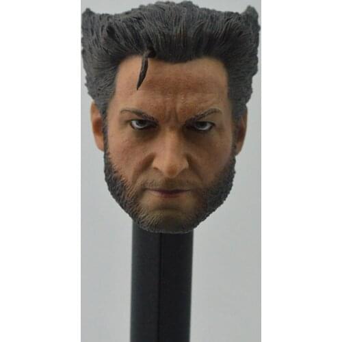 1/6 Scale Super Hero Wolverine Head Sculpt LOGAN Hugh Jackman Fierce version Head Sculpt Headplay for 12" Action Figure Body