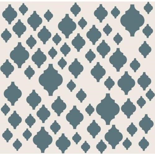 8*8inches Scattered Moroccan Tiles Stencil For DIY Scrapbooking Paper Cards Making Crafts Plastic Templates Paint Decor New 2019