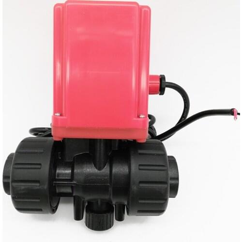 ON/OFF 12s Normally closed PPO micro motorized ball valve 9-24VDC power-off return plastic electric valve G threaded connection