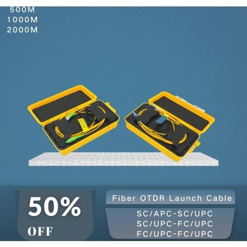 Fiber OTDR SC/APC-SC/UPC Launch Cable Box 500M 1KM 2KM Dead Zone Eliminator Fiber Rings SM 1310/1550nm