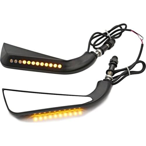 5/16 inch Rearview Mirrors, for Sportster Softail Dyna Electra Glide Dynamic LED Turn Signal Light Side Mirror
