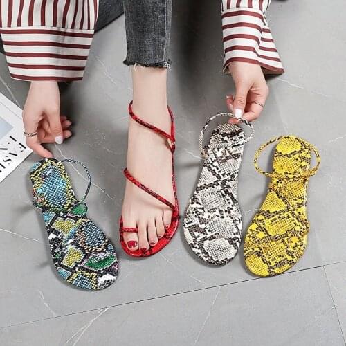 COOTELILI Woman Sandals 2021 New Fashion Sandals Summer Shoes Round Toe 1cm Heel Women Serpentine Plus Size 41 42 43
