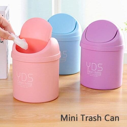 1PC Household Cleaning Tool Mini Desktop Storage Box Waste Container 150gA Mini Desktop Trash Can Office Tabletop Waste Bins