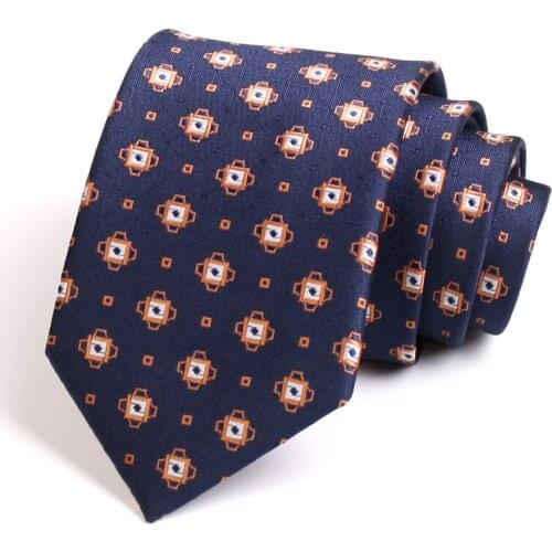 2020 Brand New High Quality Classical 8CM Wide Blue Ties For Men Business Suit Work Party Necktie Male Fashion Formal Neck Tie