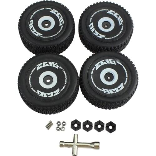 4x RC Car Rubber Front Rear Tire Set for WLtoys 124018 1:12 RC Car Crawler