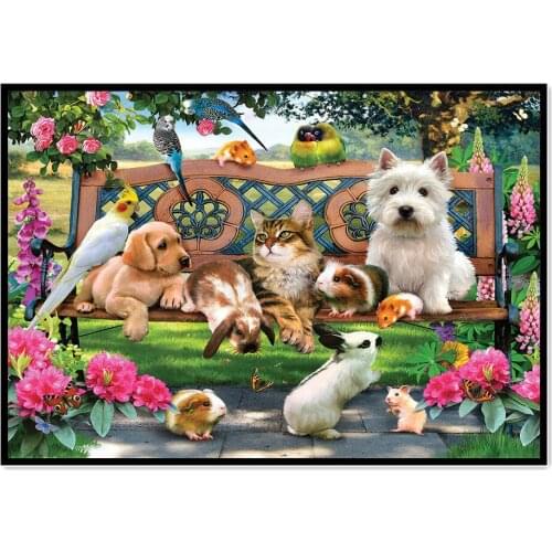 DIY 5D diamond animal dog a round diamond embroidery home decorates wall stickers with handmade Christmas presents
