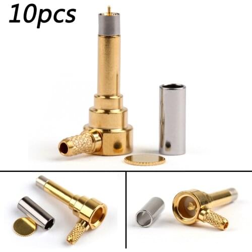 Areyourshop 10Pcs MS156 Male Plug 90 Degree Connector For RG174 RG316 LMR100 Cable Right Angle