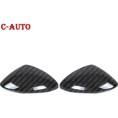 Car Rear View Mirror Cover Trim Car Accessories RearView Carbon Fiber ABS For Alfa Romeo Stelvio 2017 2018 2019 2020 car-styling