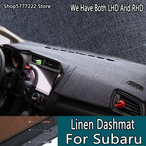 Car styling Linen noslip dashmat dashboard cover For Subaru XV BRZ Forester Impreza Liberty Crosstrek Legacy B4 Outback