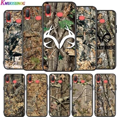 Real Tree camouflage For Samsung Galaxy A9 A8 Star A750 A7 A6 A5 A3 Plus 2018 2017 2016 Bright Black Phone Case