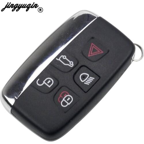 Jingyuqin 2019NEW replacement car key shell case 5 buttons remote smart key fob case shell for LAND ROVER LR4 RANGE EVOQUE SPORT
