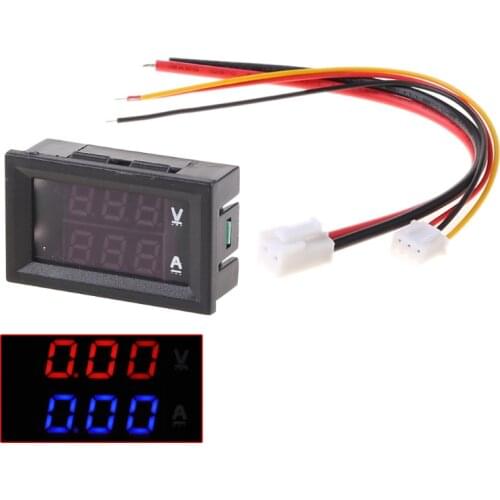 Digital Voltmeter Ammeter DC100V 10A Panel Amp Volt Voltage Current Meter Tester K0AB