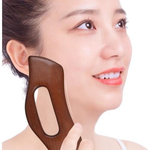 Hot Sale Multi-function Wood Massage Board Relieve Wrinkles Smooth Wood Face Roller Wood Massage Board for Treatment