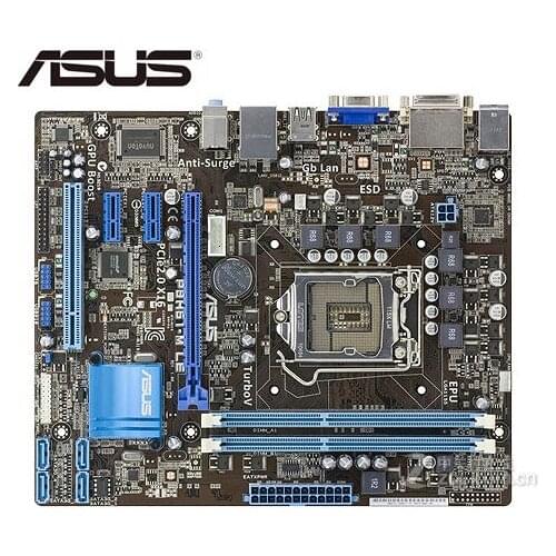 For ASUS P8H61-M LE used desktop motherboard Socket LGA 1155 DDR3 16GB support I3 I5 I7 uATX Integrated mainboard PC