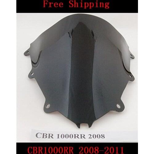 For Honda CBR1000RR 2008-2011 CBR1000 CBR1000R CBR 1000 1000RR motorcycle Double bubble windshield windscreen Black