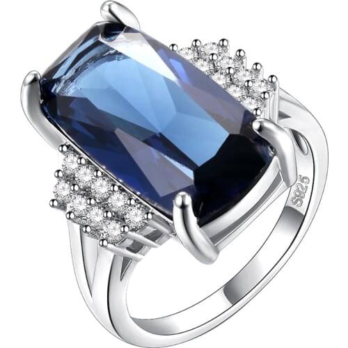 Elegant Wedding Bridal Party Accessory Women Oblong Zircon Inlaid Ring Jewelry