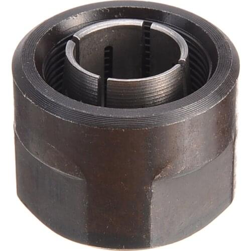 1pc Black Metal Collet Nut Plunge Router Parts 12.7mm Center Hole Diameter 22.5x27mm