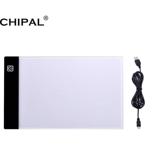 CHIPAL A5 Graphics Tablet for Drawing Art Copy Painting Pad LED Light Box Graphic Tablets Electronics USB Tracing Writing Board