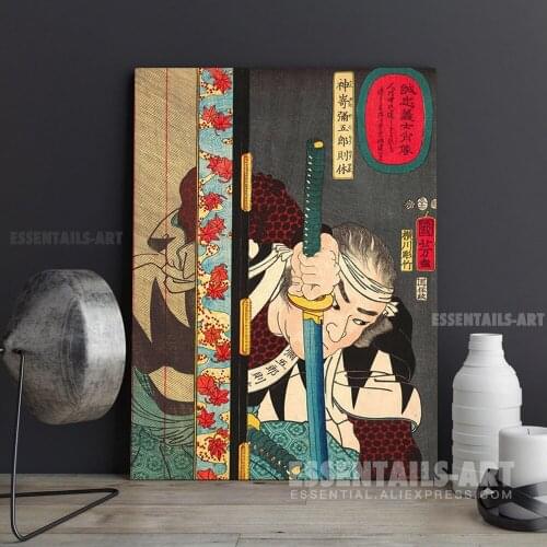 Japanese style Kansake Yagoro Noriyasu Canvas Wall Art Painting Decor Bedroom study Living kid Room Home Decoration Prints