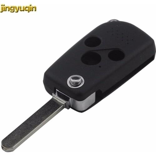 Jingyuqin 3 Buttons Remote Flip Key Shell for Honda ACCORD CRV CIVIC ODYSSEY Pilot Folding Car Key Cover Case Styling
