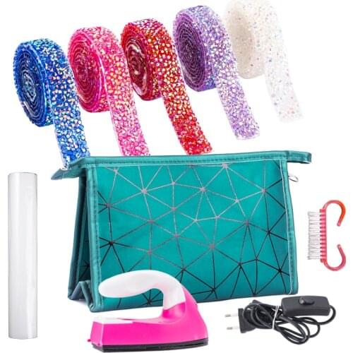 Crystal Rhinestone Ribbon 5 Yards Diamond Sparkling Bling Ribbons Roll Banding Belt Wrap for Wedding Birthday Crafts Decoration