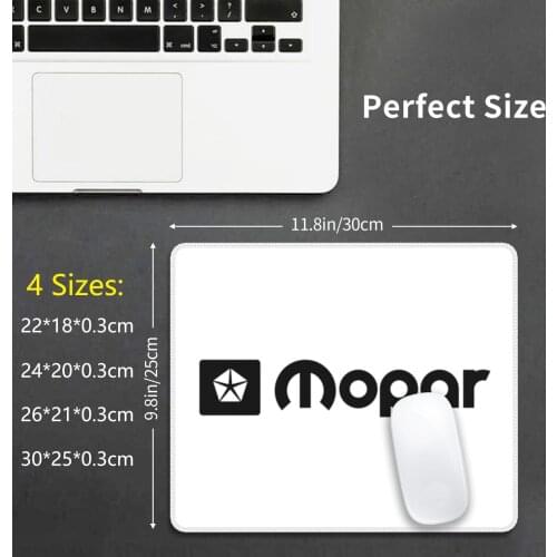 Mopar Black Logo Horizontal Fan Art Mouse Pad DIY Print Mopar Logo Symbol Parts Fiat Chrysler Muscle Car