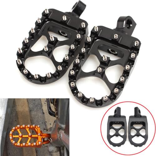 Motorcycle Black MX Footpeg Footrest Rests Pedal Fat Foot Pegs Footrest For Harley Sportster Iron 883 1200 Universal