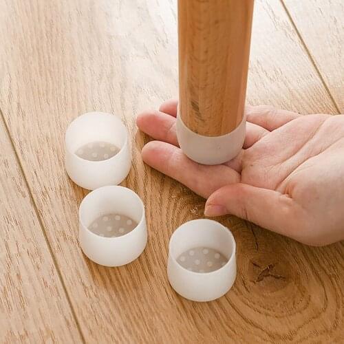 Anti-slip Table Chair Leg Mat Silicone Non-slip Table Chair Leg Caps Foot Protection Bottom Cover Pads Wood Floor Protectors