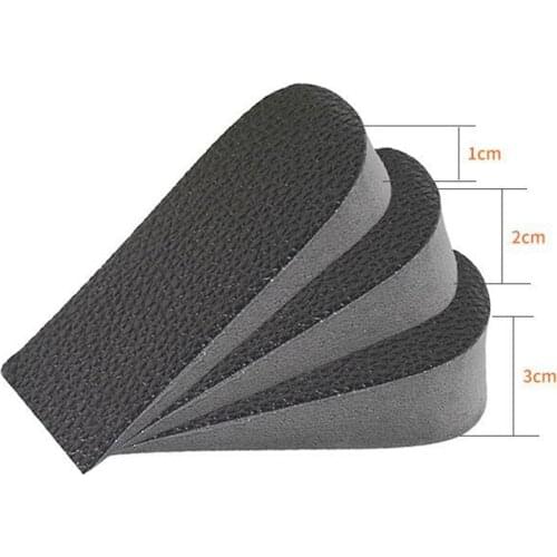 Invisible Height Increase Insole Cushion Unisex Black Shoe Heel Taller Insoles for Feet Women Men Unisex Quality Foot Shoe Pads